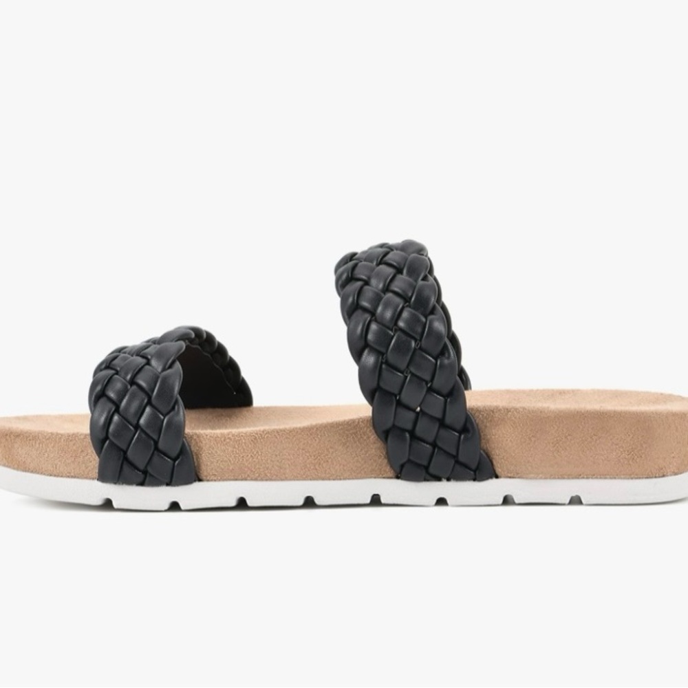 Women's Black Woven Sandals